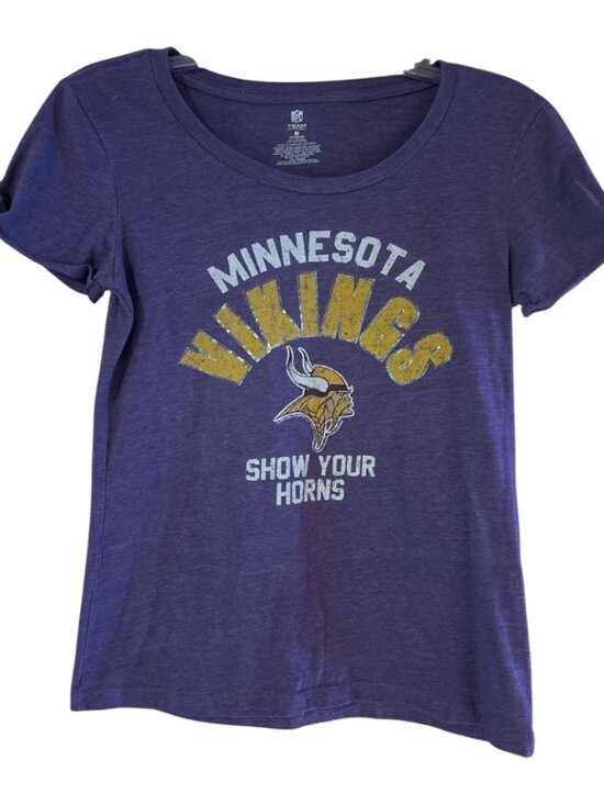 NFL Tops - NFL Team Apparel Minnesota Vikings Show Your Horns Purple T-shirt Size Medium